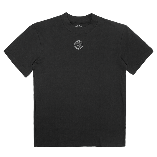 Pique Mockneck Tee - Black