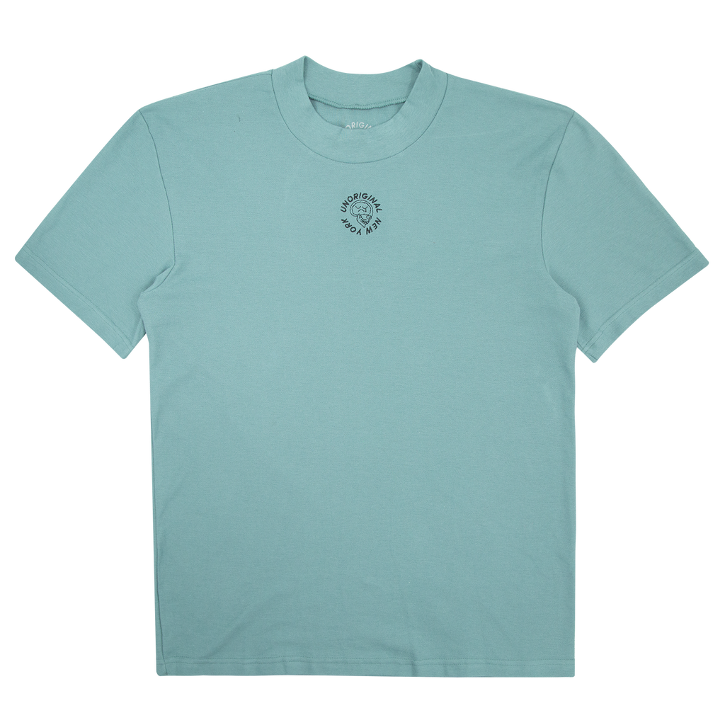 Pique Mockneck Tee - Arctic Blue