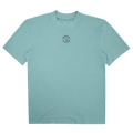 Pique Mockneck Tee - Arctic Blue