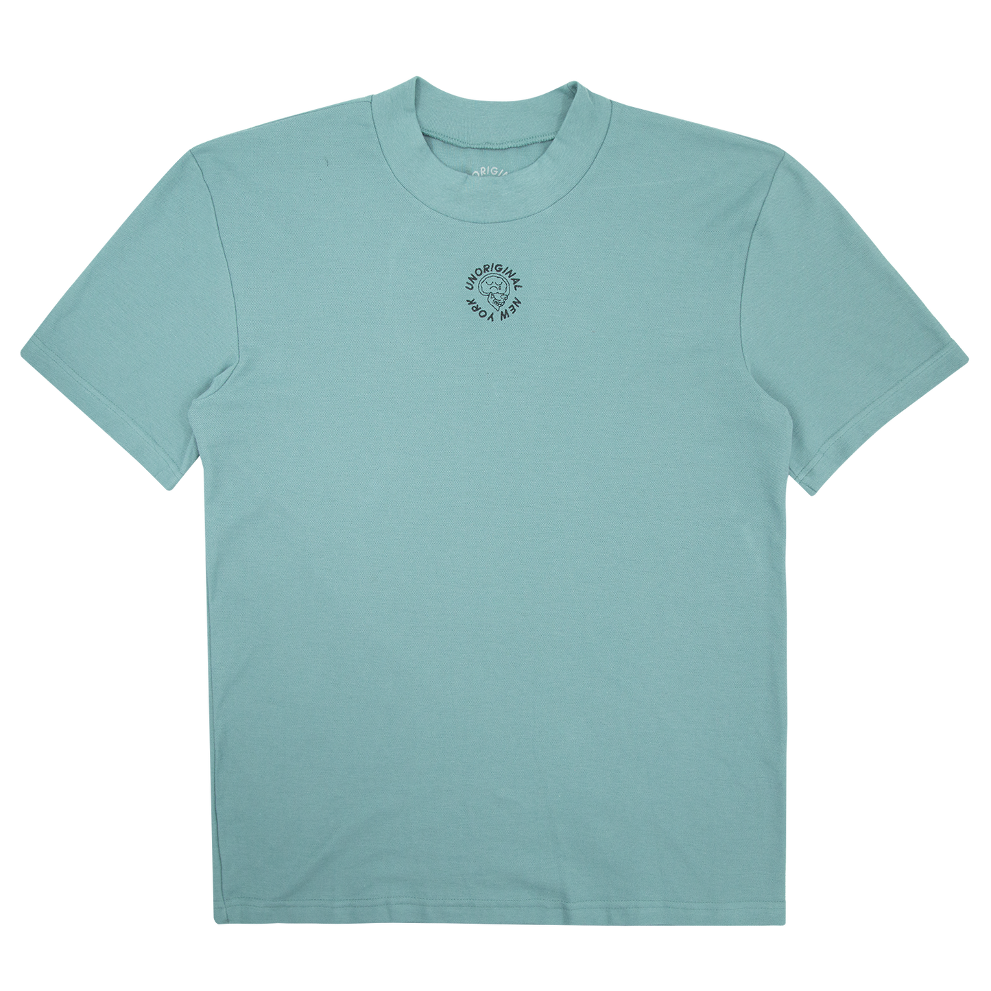 Pique Mockneck Tee - Arctic Blue