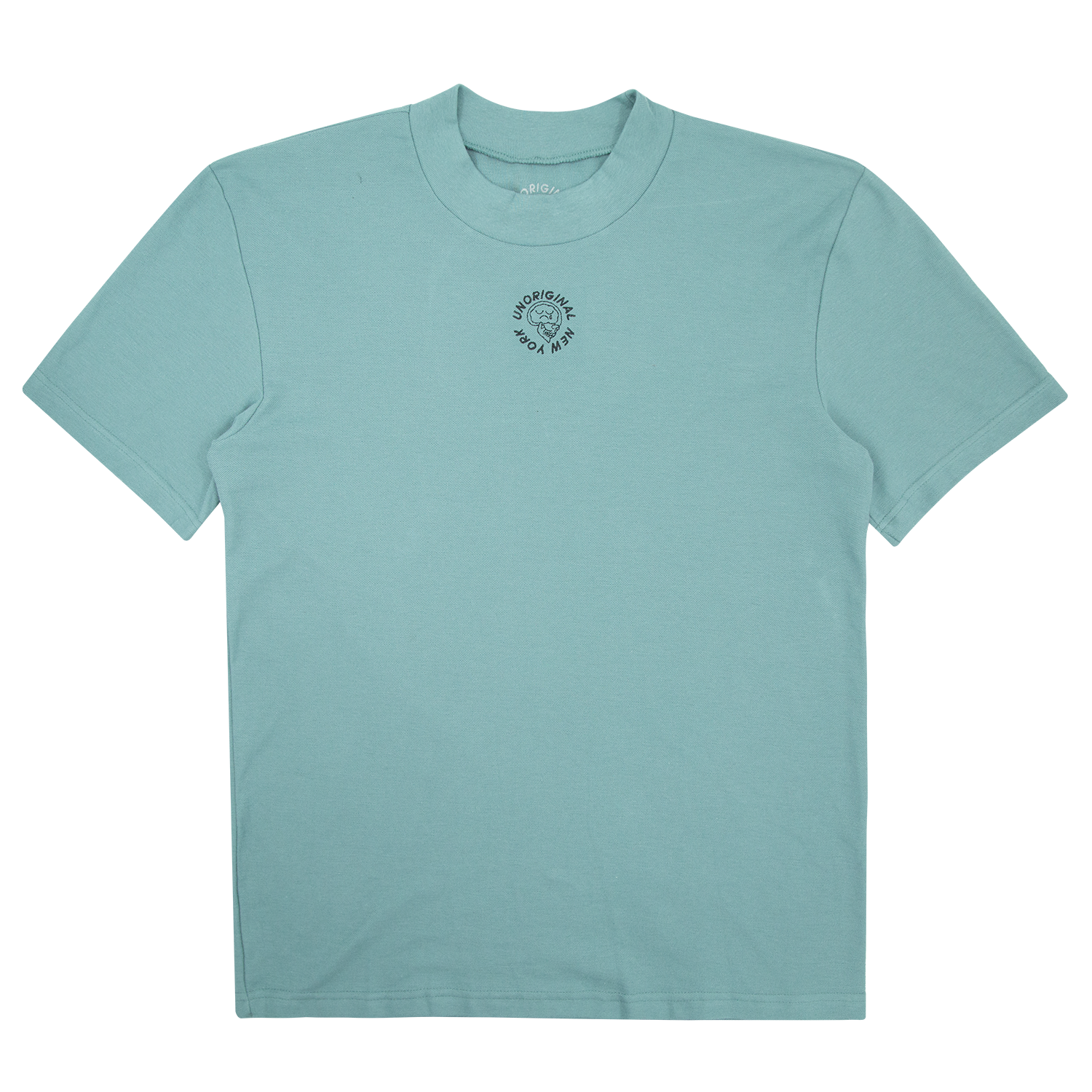 Pique Mockneck Tee - Arctic Blue