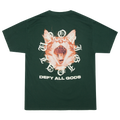 DEFY ALL GODS TEE - FOREST GREEN