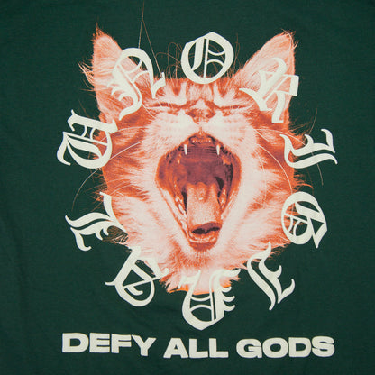 DEFY ALL GODS TEE - FOREST GREEN